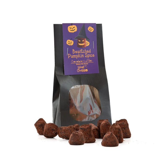 Lumottu kurpitsamauste - Halloween suklaa tryffelit - Biologisesti hajoava pussi 130g