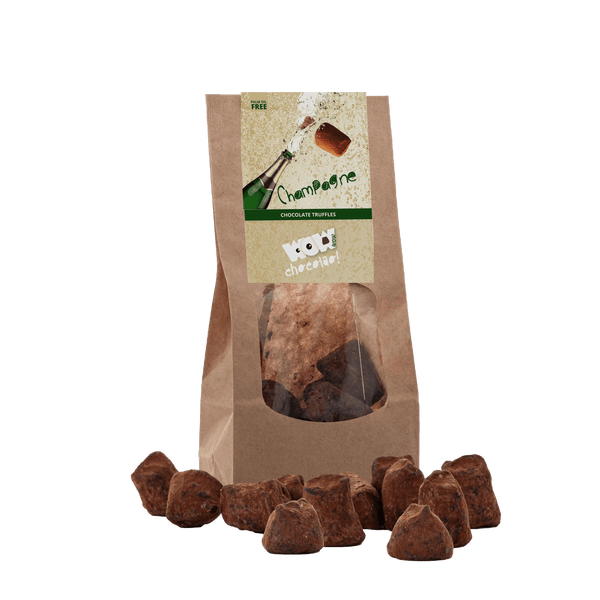 Samppanja-suklaa tryffelit - Biologisesti hajoava pakkaus 130g