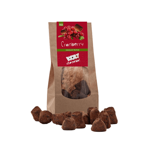 Karpalo-suklaatryffelit - biohajoava pussi 130g