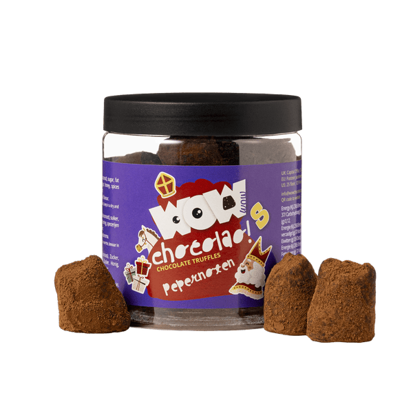 Pepernoten-suklaaruffelit lahjapurkissa 130g | Sinterklaas-suklaa