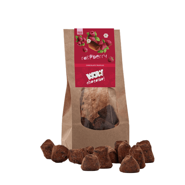 Vadelma-suklaatryffelit - biohajoava pussi 130g