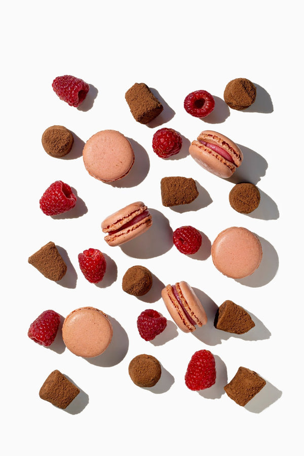 Vadelma-macaron-suklaatryffelit - irtotavarana