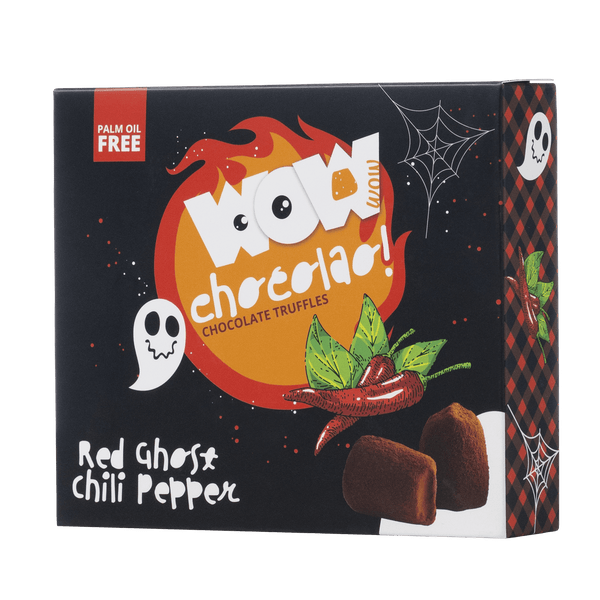 Red Ghost Chili Halloween XL-laatikko 250g | Tulinen Halloween-suklaa