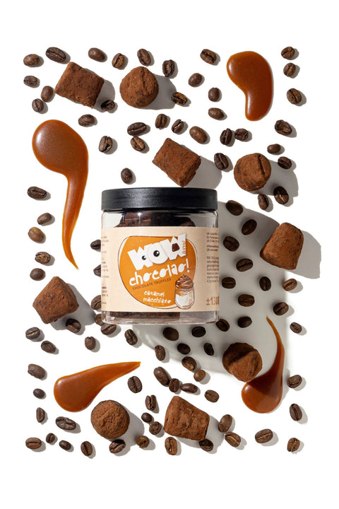 Caramel Macchiato Chocolate Truffles Gift Jar 130g | Coffee Chocolate - WOW Chocolao!