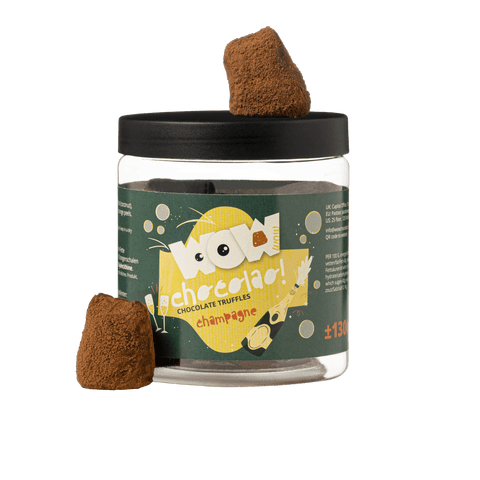 Champagne Chocolate Truffles - Gifting jar 130g - WOW Chocolao!