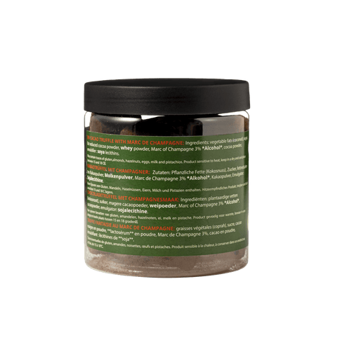 Champagne Christmas Truffles Gift Jar 130g | Sparkling Holiday Chocolate - WOW Chocolao!