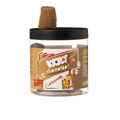 Cointreau Christmas Truffles Gift Jar 130g | Orange Liqueur Chocolate - WOW Chocolao!