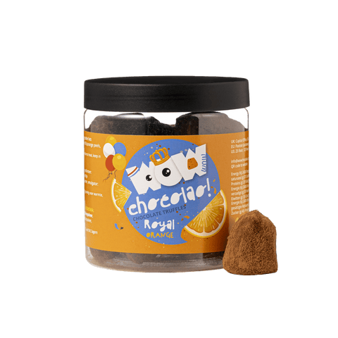 Confit Orange Kings Day Truffles Gift Jar 130g | Royal Orange Chocolate - WOW Chocolao!