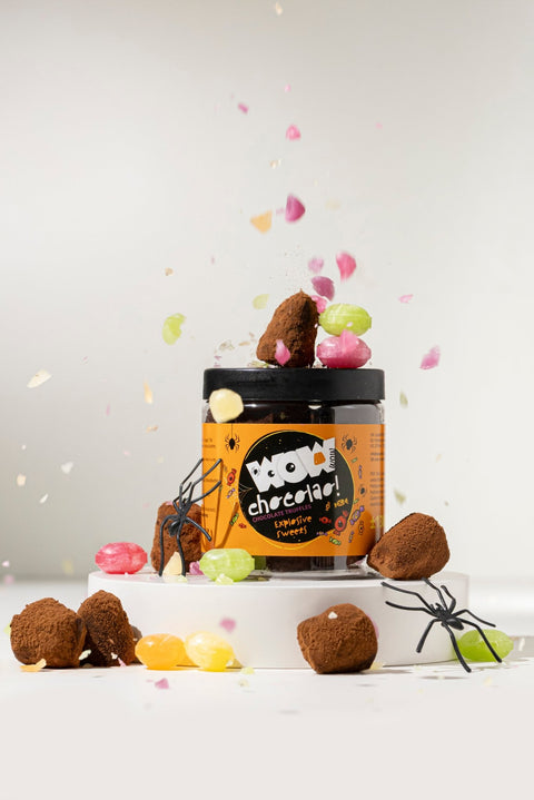 Exploding Sweets Halloween Truffles Gift Jar 130g | Exploding Chocolate - WOW Chocolao!
