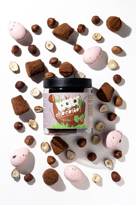 Hazelnut - Easter Chocolate Truffles - 130g Gifting jar - WOW Chocolao!