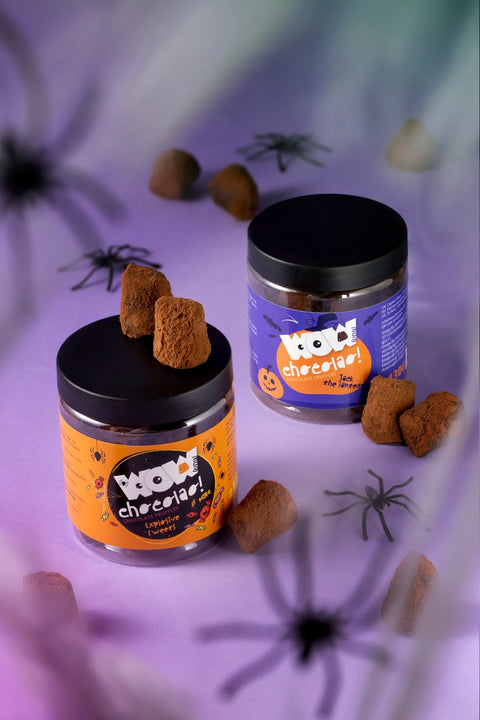 Jack The Lantern Pumpkin Pie Truffles Gift Jar 130g | Halloween Chocolate - WOW Chocolao!