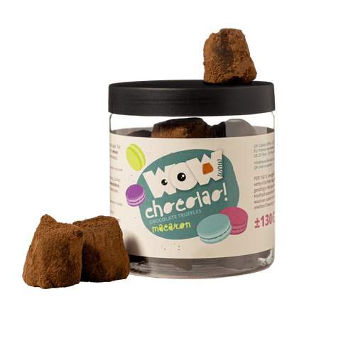 Macaron Chocolate Truffles Gift Jar 130g | French Inspired Chocolate - WOW Chocolao!