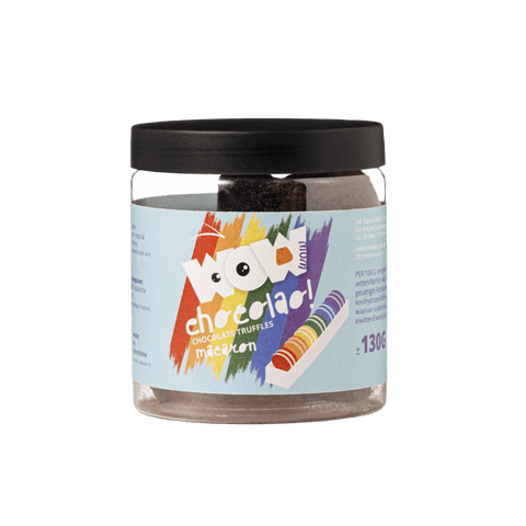 Macaron Pride Chocolate Truffles Gift Jar 130g | Colorful Luxury Chocolate - WOW Chocolao!