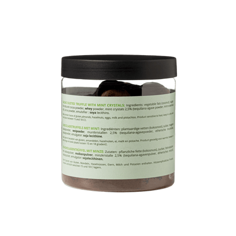 Mint Chocolate Truffles Gift Jar 130g | Refreshing Mint Chocolate - WOW Chocolao!