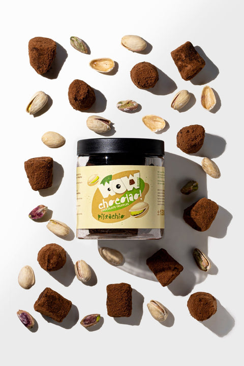 Pistachio Chocolate Truffles - 130g Gifting Jar - WOW Chocolao!