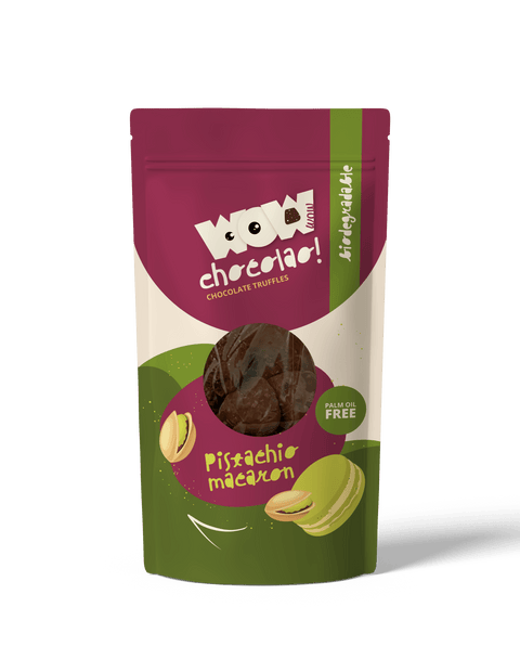 Pistachio Macaron - 200g Biodegradable bag - WOW Chocolao!
