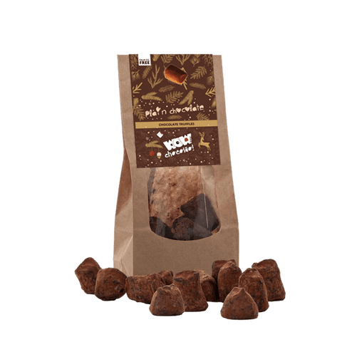 Plain Chocolate Truffles - Christmas Edition - Biodegradable bag 130g - WOW Chocolao!