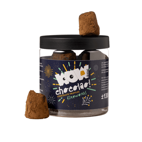 Popping Candy - New year chocolate truffles - Gifting jar 130g - WOW Chocolao!