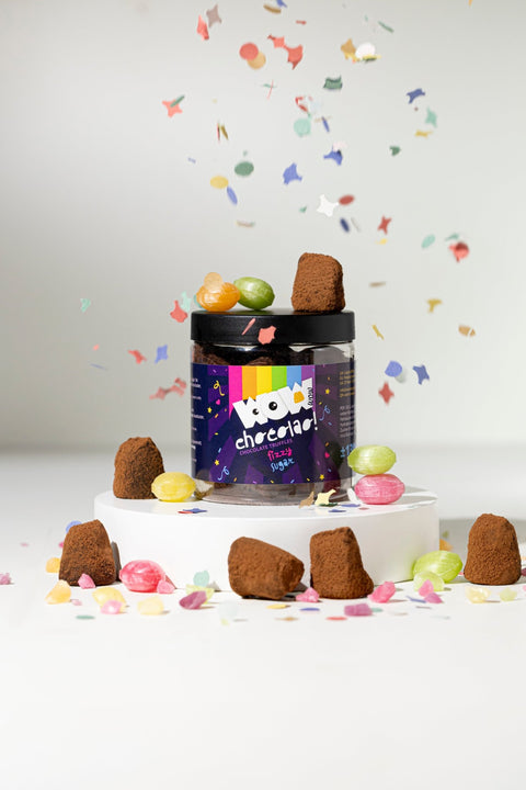 Popping Candy - Pride month chocolate truffles - Gifting jar 130g - WOW Chocolao!