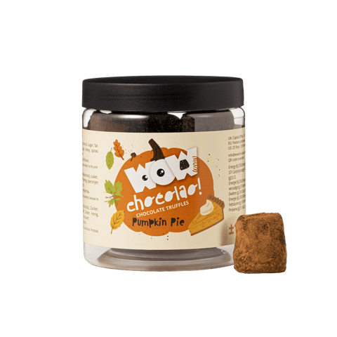 Pumpkin Pie Chocolate Truffles Gift Jar 130g | Autumn Dessert Chocolate - WOW Chocolao!
