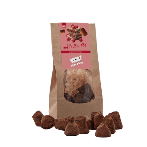 Red Fruit Pie Chocolate Truffles - Biodegradable bag 130g - WOW Chocolao!