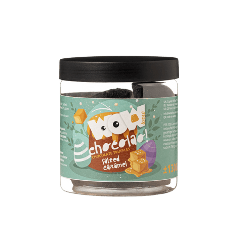 Salted Caramel chocolate truffles - Easter Gifting jar 130g - WOW Chocolao!
