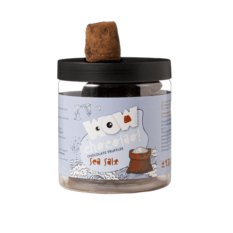 Sea Salt Chocolate Truffles Gift Jar 130g | Luxury Sea Salt Chocolate - WOW Chocolao!