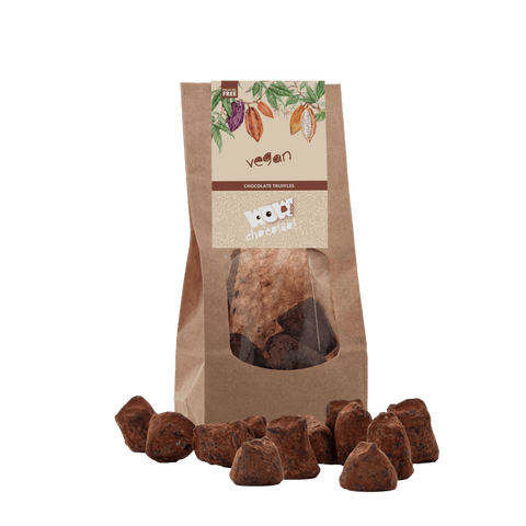 Vegan Chocolate Truffles - Biodegradable bag 130g - WOW Chocolao!